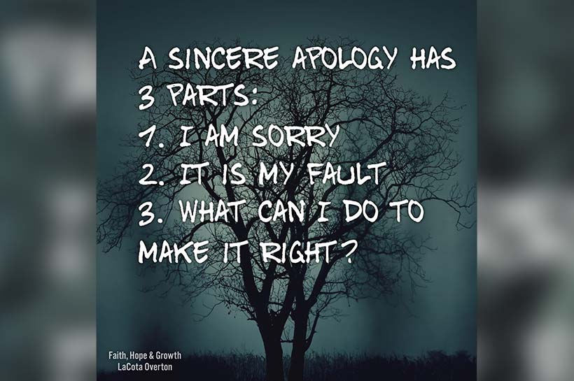 How Can You Recognize A Sincere Apology Faith Hope Growth